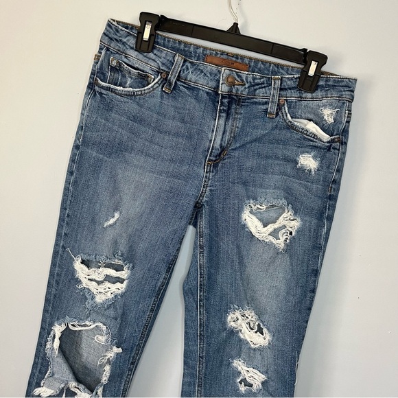 Joe’s Jeans The Billie Boyfriend Slim Cropped Distressed Denim Jeans Size 28 - Picture 5 of 15